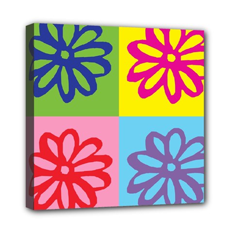 Flower Mini Canvas 8  X 8  (framed) by Siebenhuehner