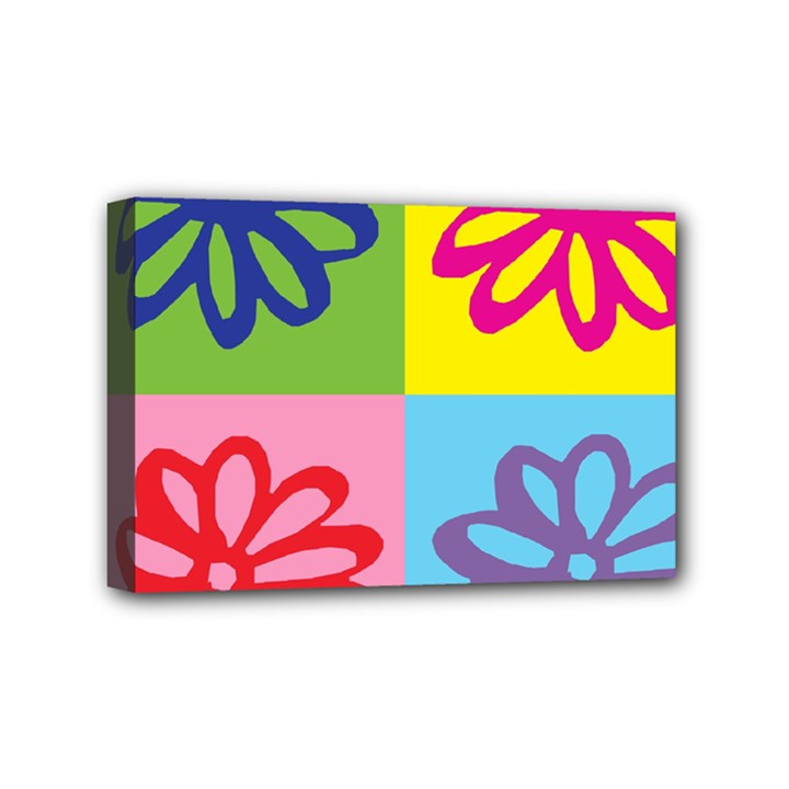 Flower Mini Canvas 6  x 4  (Framed)