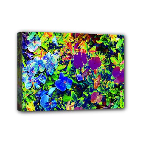 The Neon Garden Mini Canvas 7  X 5  (framed) by rokinronda