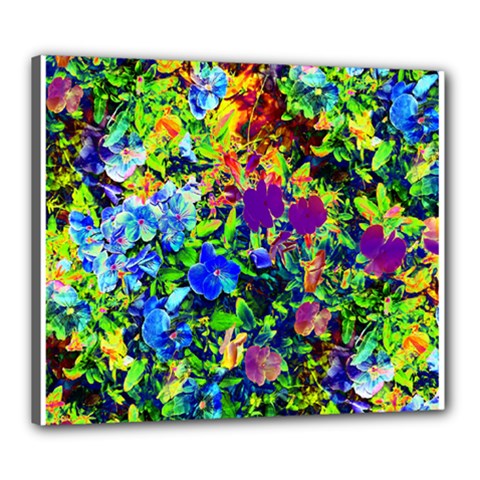 The Neon Garden Canvas 24  X 20  (framed) by rokinronda