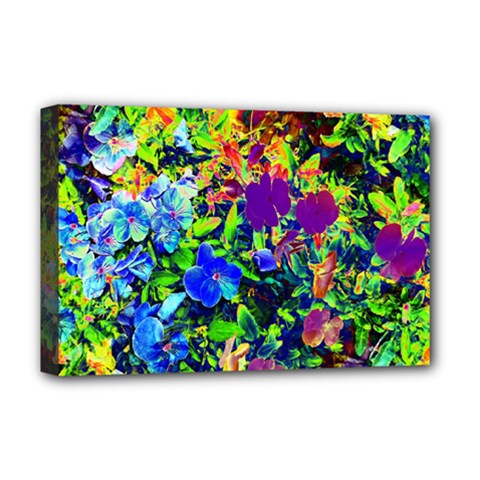 The Neon Garden Deluxe Canvas 18  X 12  (framed) by rokinronda