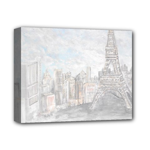 Eiffel Tower Paris Deluxe Canvas 14  X 11  (framed)