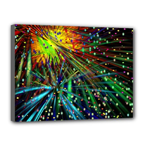 Exploding Fireworks Canvas 16  X 12  (framed) by StuffOrSomething