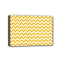 Sunny Yellow And White Zigzag Pattern Mini Canvas 6  x 4  (Framed) View1