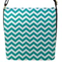 Turquoise And White Zigzag Pattern Removable Flap Cover (Small) View1