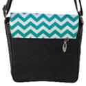 Turquoise And White Zigzag Pattern Removable Flap Cover (Small) View2