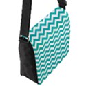 Turquoise And White Zigzag Pattern Removable Flap Cover (Small) View3