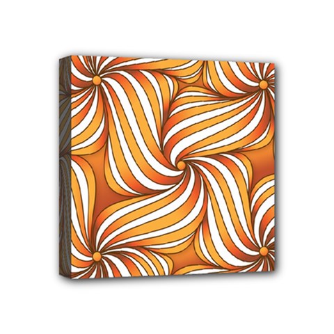 Sunny Organic Pinwheel Mini Canvas 4  X 4  (framed) by Zandiepants