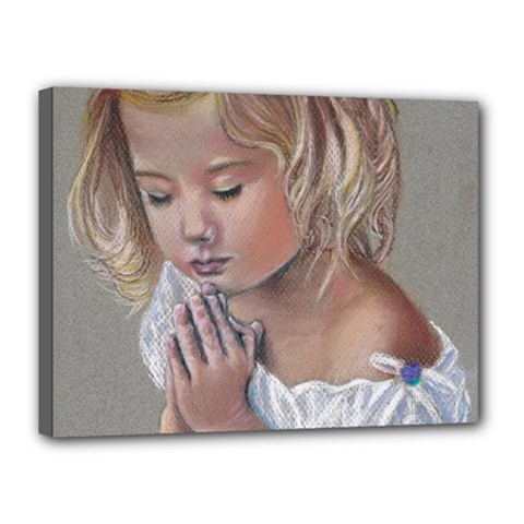 Prayinggirl Canvas 16  X 12  (framed) by TonyaButcher