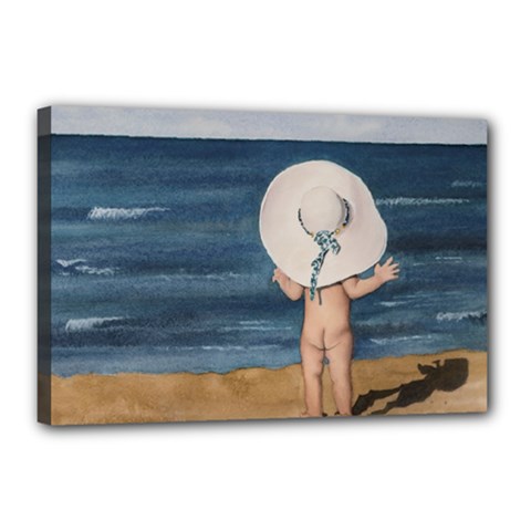 Mom s White Hat Canvas 18  X 12  (framed) by TonyaButcher