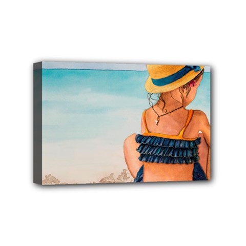 A Day At The Beach Mini Canvas 6  X 4  (framed) by TonyaButcher