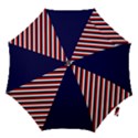 Diagonal Patriot Stripes Hook Handle Umbrella (Small) View1