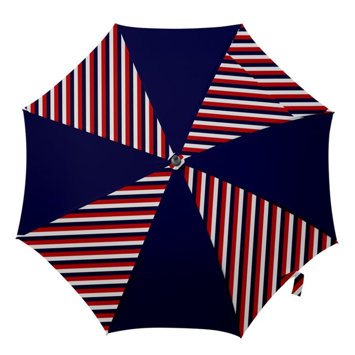 Diagonal Patriot Stripes Hook Handle Umbrella (Small)