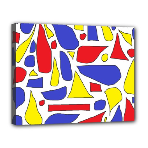 Silly Primaries Canvas 14  X 11  (framed)