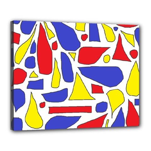 Silly Primaries Canvas 20  X 16  (framed)