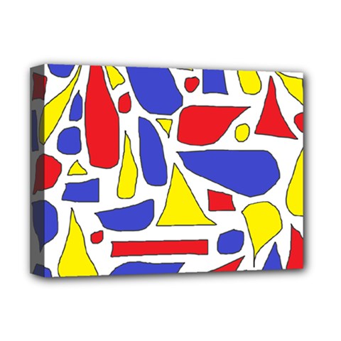 Silly Primaries Deluxe Canvas 16  X 12  (framed) 