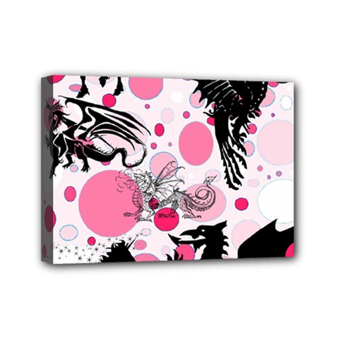 Fantasy In Pink Mini Canvas 7  X 5  (framed) by StuffOrSomething