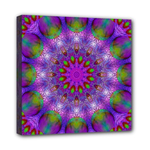 Rainbow At Dusk, Abstract Star Of Light Mini Canvas 8  X 8  (framed) by DianeClancy