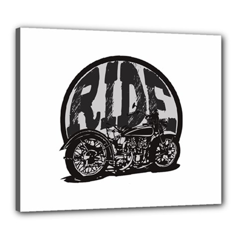 Ride Vintage Motorcycles Canvas 24  X 20  (stretched) by creationsbytom