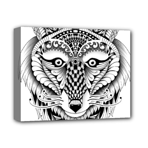 Ornate Foxy Wolf Deluxe Canvas 14  X 11  (framed)