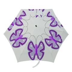 Cute Awareness Butterfly Mini Folding Umbrella by FunWithFibro