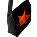 Dark Cute Origami Fox Flap Closure Messenger Bag (Large) View2