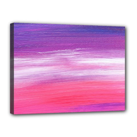 Abstract In Pink & Purple Canvas 16  X 12  (framed)