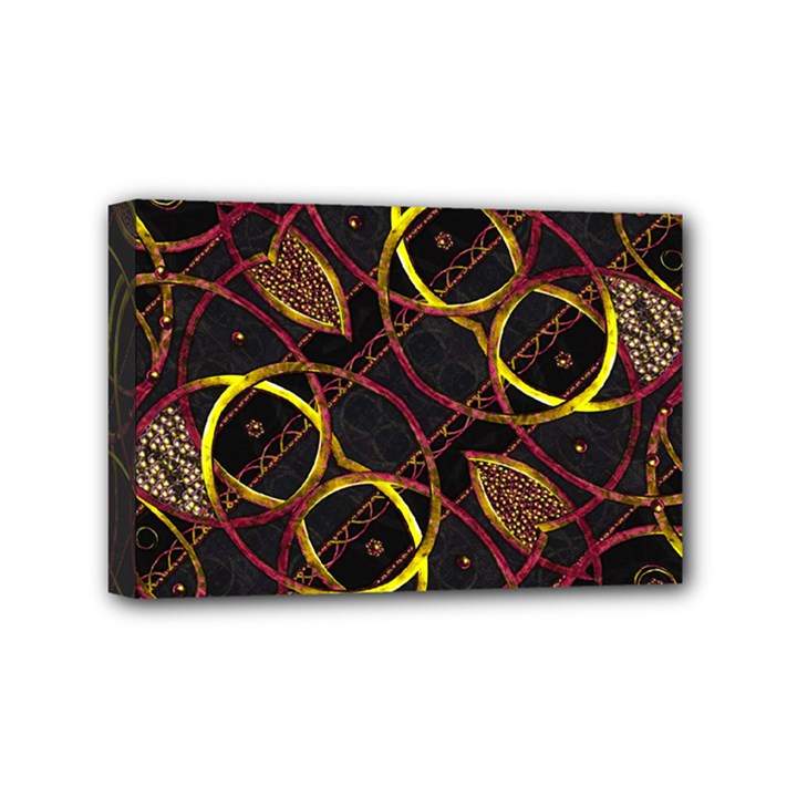 Luxury Futuristic Ornament Mini Canvas 6  x 4  (Framed)