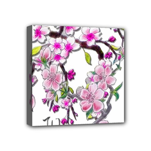 Cherry Bloom Spring Mini Canvas 4  X 4  (framed)