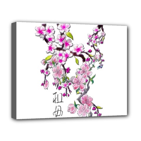 Cherry Bloom Spring Deluxe Canvas 20  X 16  (framed)