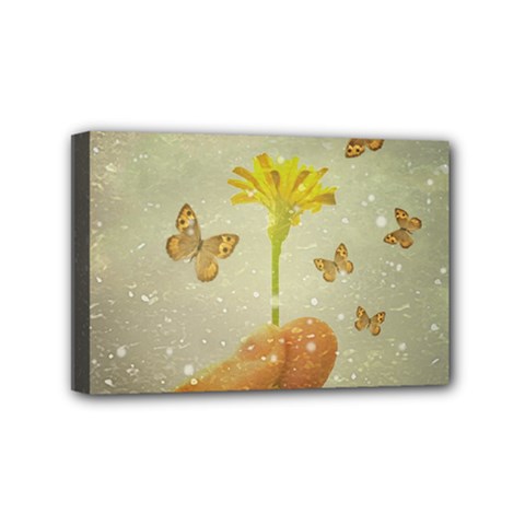 Butterflies Charmer Mini Canvas 6  X 4  (framed)