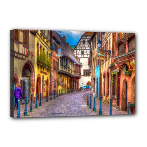 Alsace France Canvas 18  X 12  (framed) by StuffOrSomething