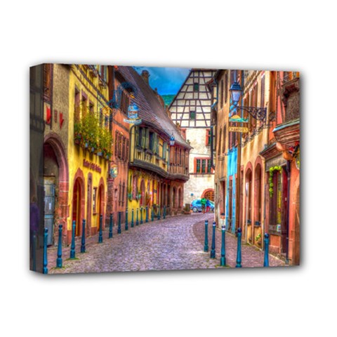 Alsace France Deluxe Canvas 16  X 12  (framed) 