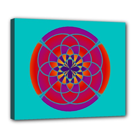 Mandala Deluxe Canvas 24  X 20  (framed)