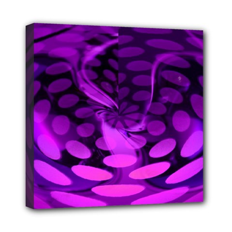 Abstract In Purple Mini Canvas 8  X 8  (framed)