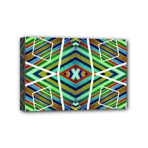 Colorful Geometric Abstract Pattern Mini Canvas 6  X 4  (framed)