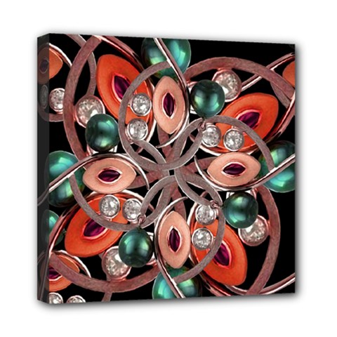 Luxury Ornate Artwork Mini Canvas 8  X 8  (framed)