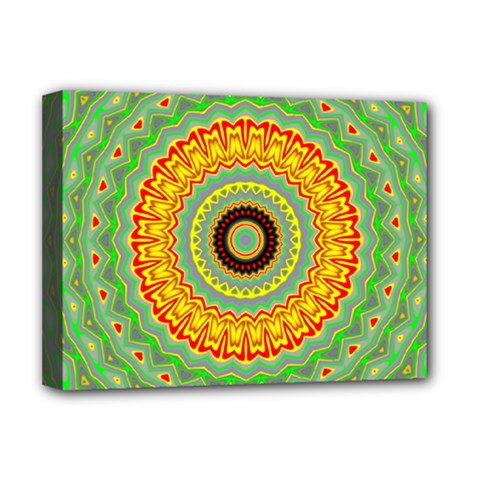 Mandala Deluxe Canvas 16  X 12  (framed)  by Siebenhuehner