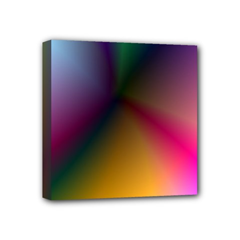 Prism Rainbow Mini Canvas 4  X 4  (framed)