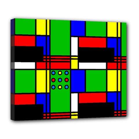 Mondrian Deluxe Canvas 24  X 20  (framed) by Siebenhuehner