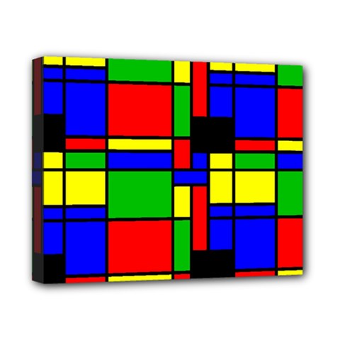 Mondrian Canvas 10  X 8  (framed)