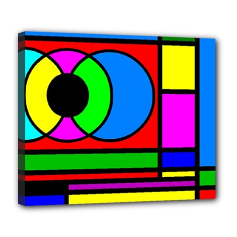 Mondrian Deluxe Canvas 24  X 20  (framed) by Siebenhuehner