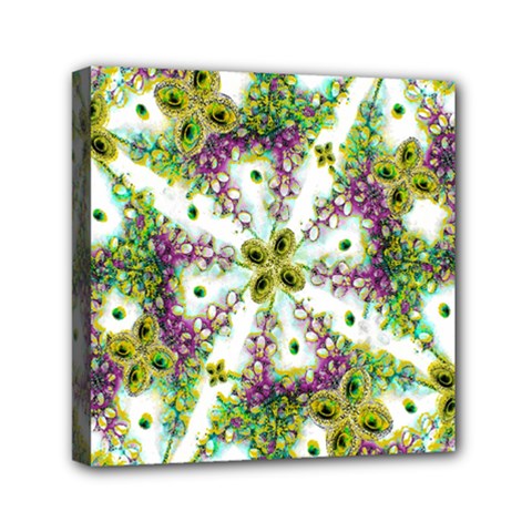 Neo Noveau Style Background Pattern Mini Canvas 6  X 6  (framed)