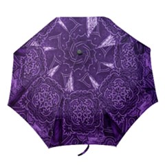 Pretty Purple Patchwork Folding Umbrella