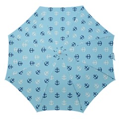 Anchors In Blue And White Straight Umbrella