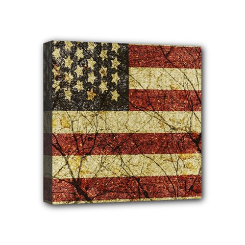 Vinatge American Roots Mini Canvas 4  X 4  (framed) by dflcprints