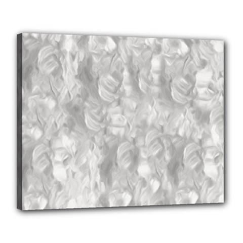 Abstract In Silver Canvas 20  X 16  (framed) by StuffOrSomething