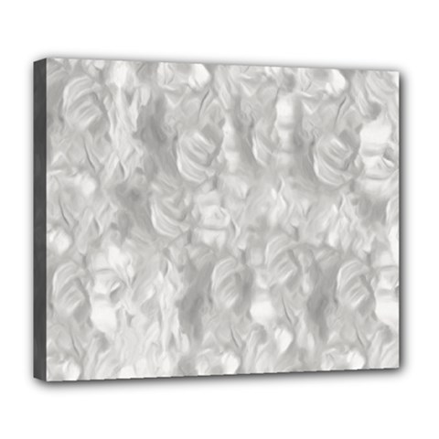 Abstract In Silver Deluxe Canvas 24  X 20  (framed) by StuffOrSomething