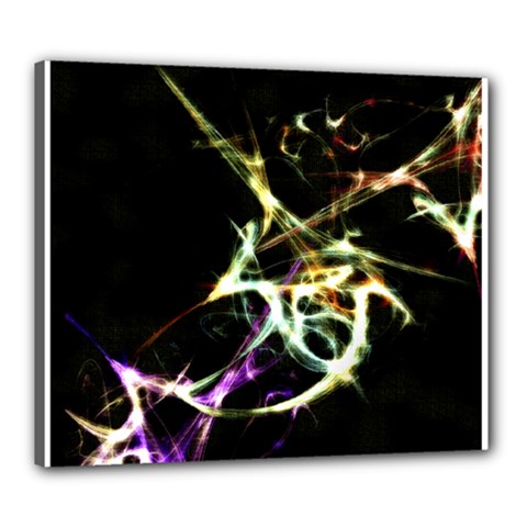 Futuristic Abstract Dance Shapes Artwork Canvas 24  X 20  (framed)