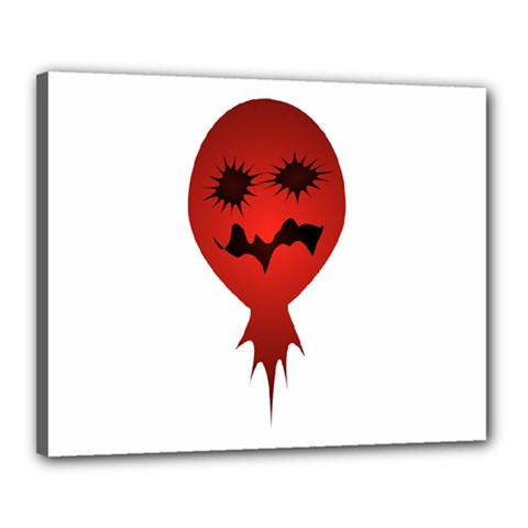 Evil Face Vector Illustration Canvas 20  X 16  (framed)